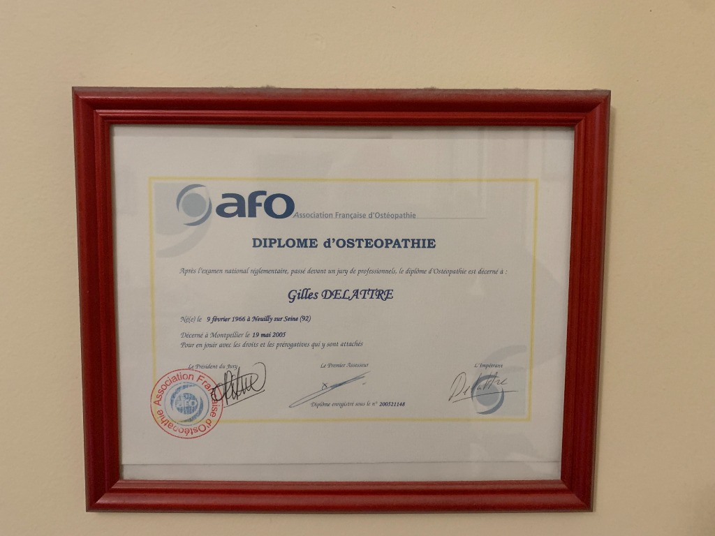 photo diplome DELATTRE Gilles