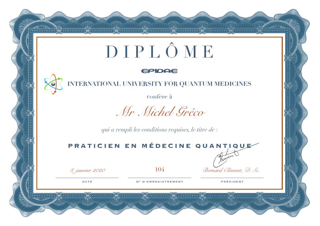 photo diplome Michel GRECO