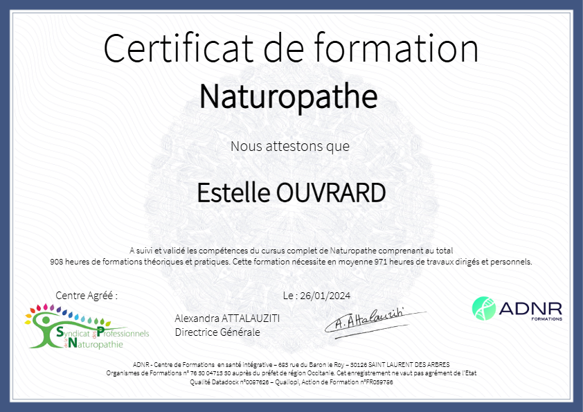 photo diplome Estelle Ouvrard 