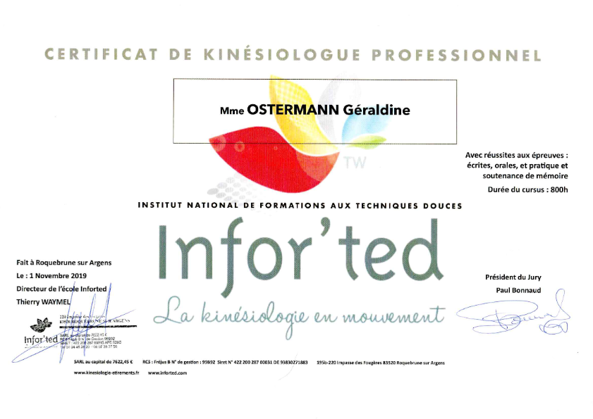 photo diplome GERALDINE OSTERMANN
