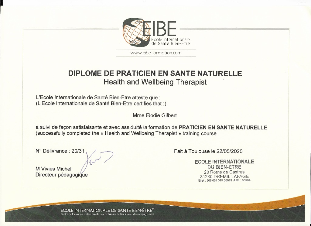 photo diplome Gilbert elodie