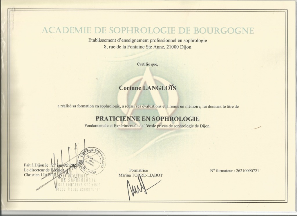 photo diplome Corinne Langloys