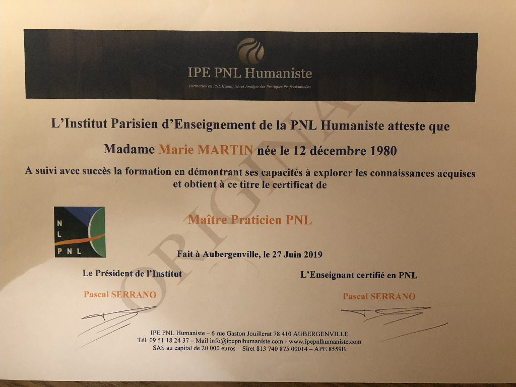 photo diplome Marie MARTIN