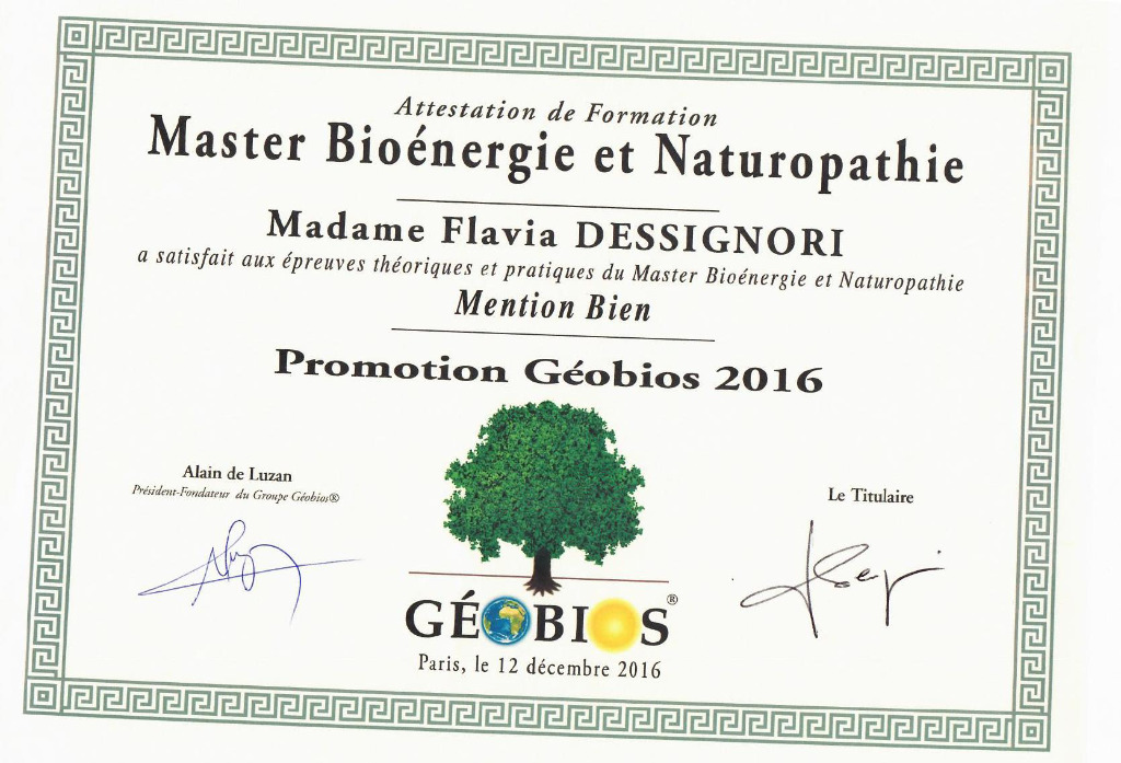 photo diplome Flavia DESSIGNORI