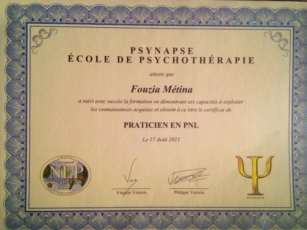 photo diplome Fouzia Metina