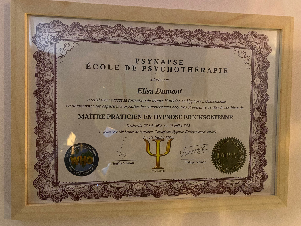photo diplome Elisa Dumont