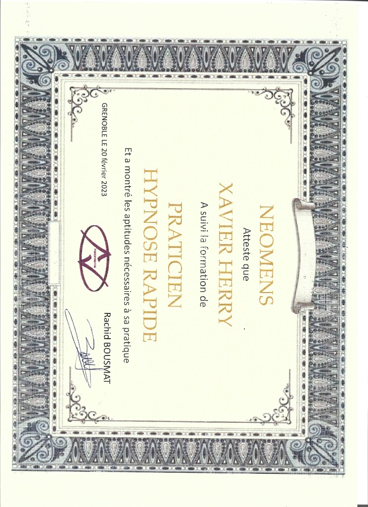 photo diplome Xavier HERRY ENERGHERRY