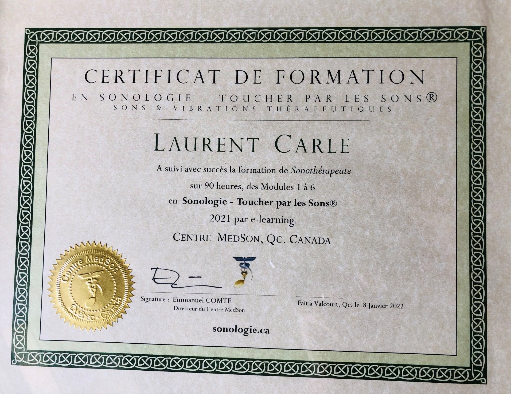 photo diplome Laurent Carle