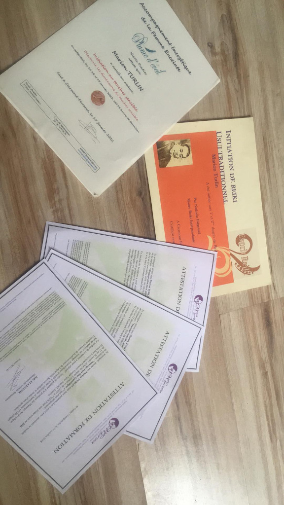 photo diplome Prana Âme - Soins énergétiques