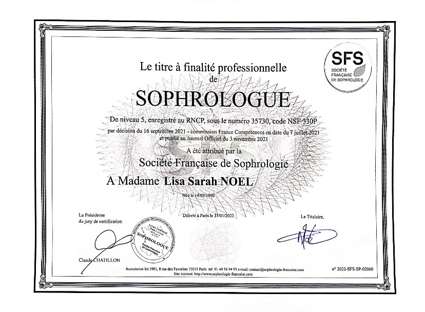 photo diplome Lisa NOEL 