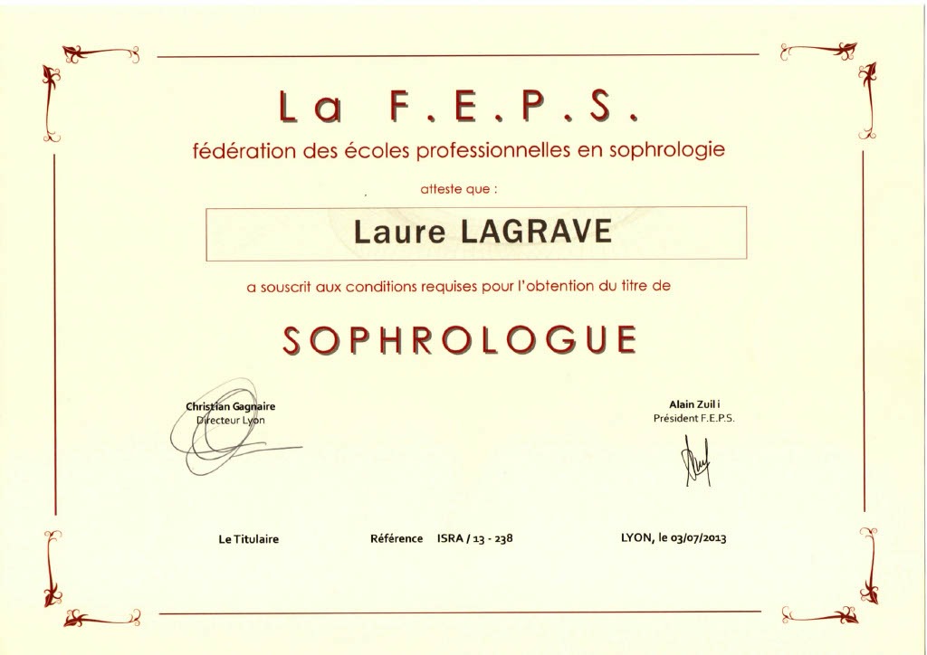photo diplome Laure LAGRAVE