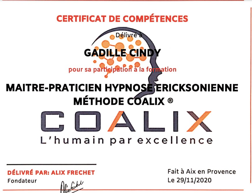 photo diplome Cindy Veyrat Gadille Brain-keys