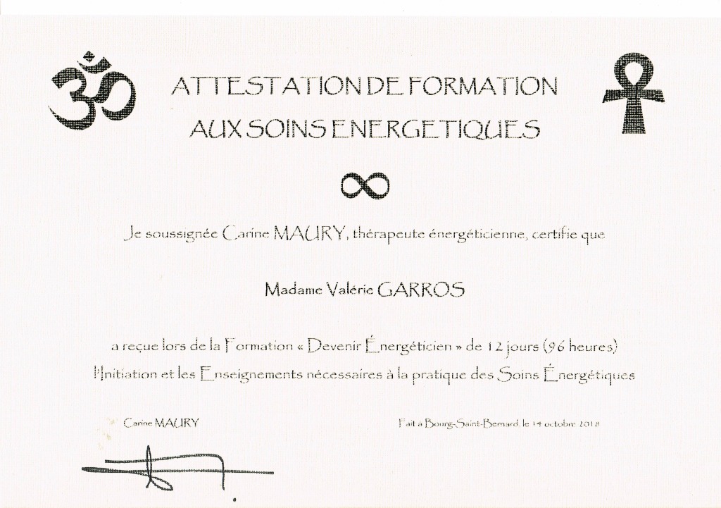 photo diplome Valérie GARROS