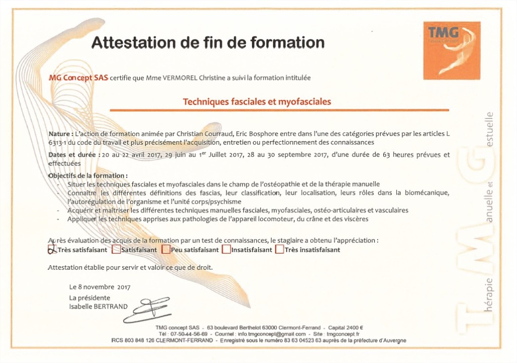 photo diplome Christine VERMOREL