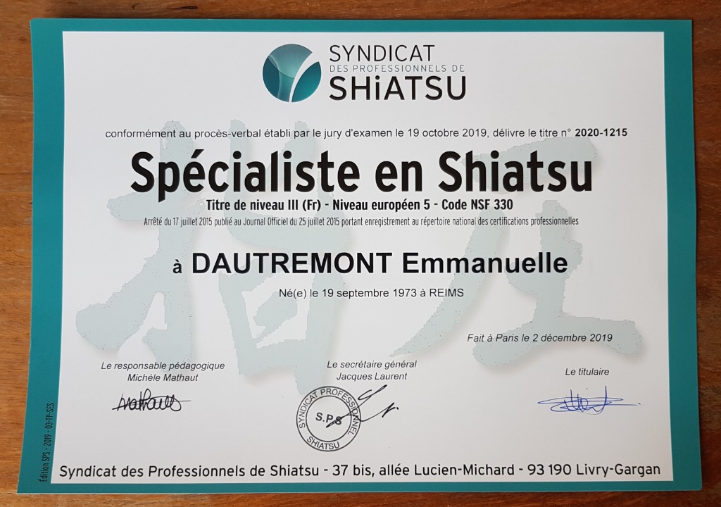 photo diplome Emmanuelle Dautremont