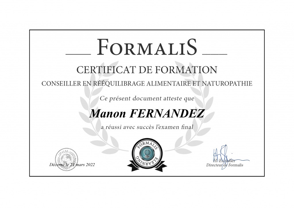 photo diplome Sukha Holistique