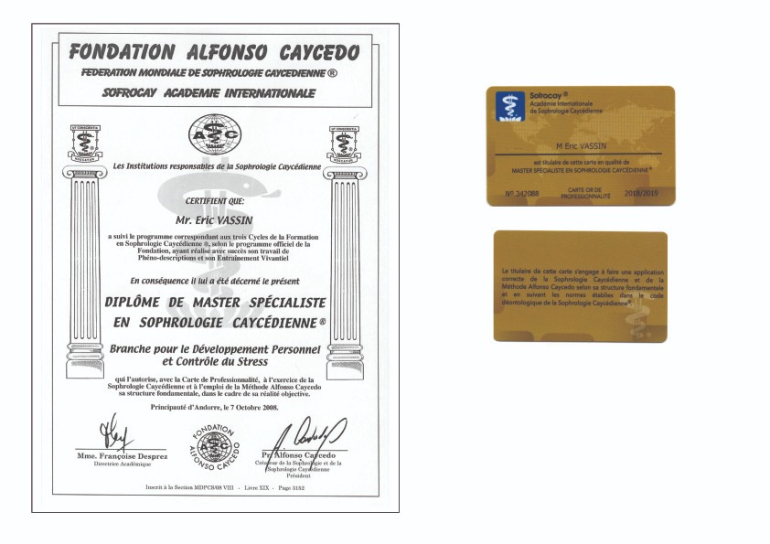 photo diplome ERIC VASSIN