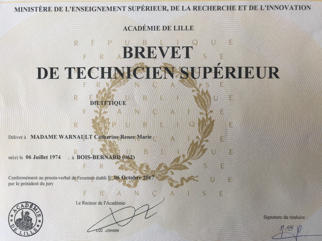photo diplome Catherine Warnault