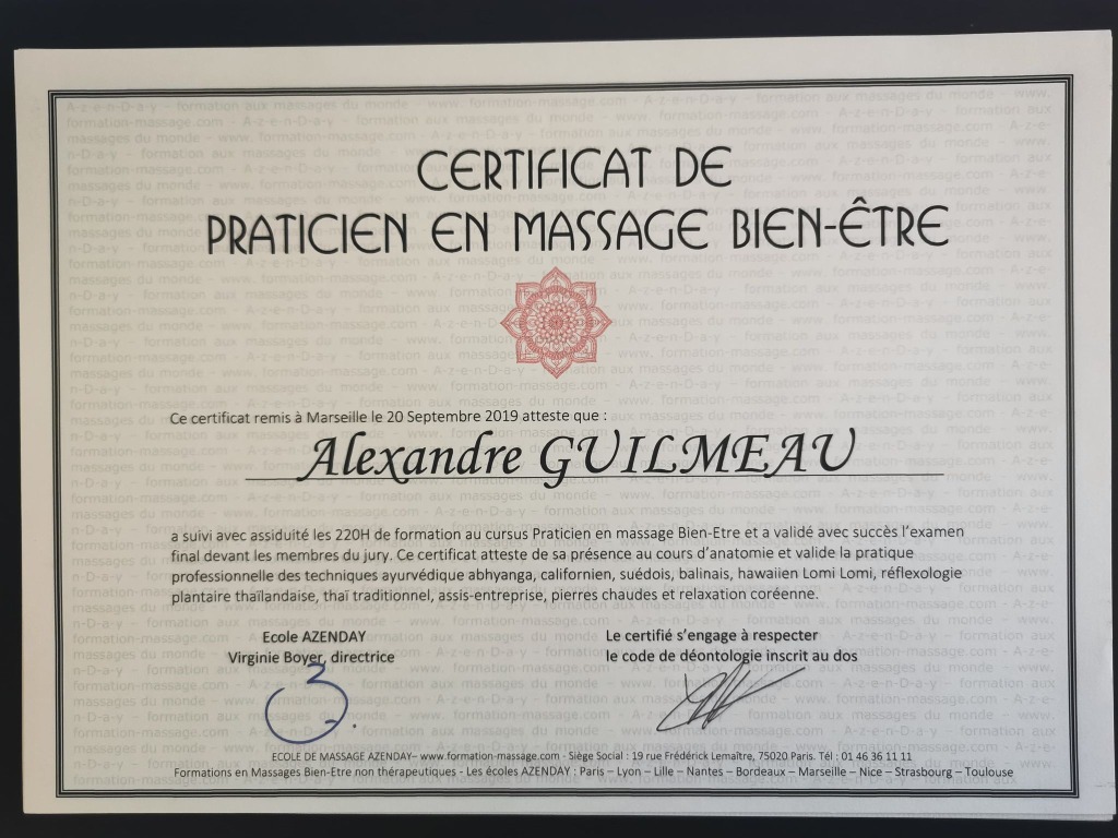 photo diplome Alexandre Guilmeau