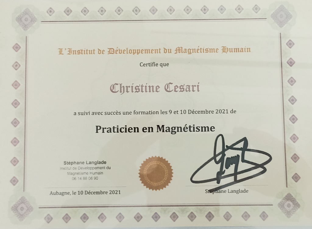 photo diplome Christine Césari