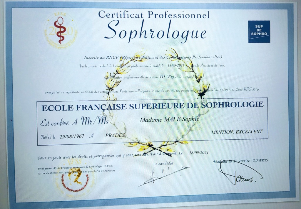 photo diplome Sophie Malé