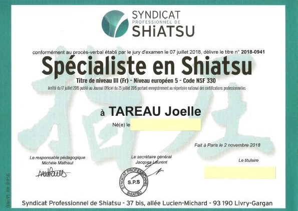 photo diplome Joëlle Tareau