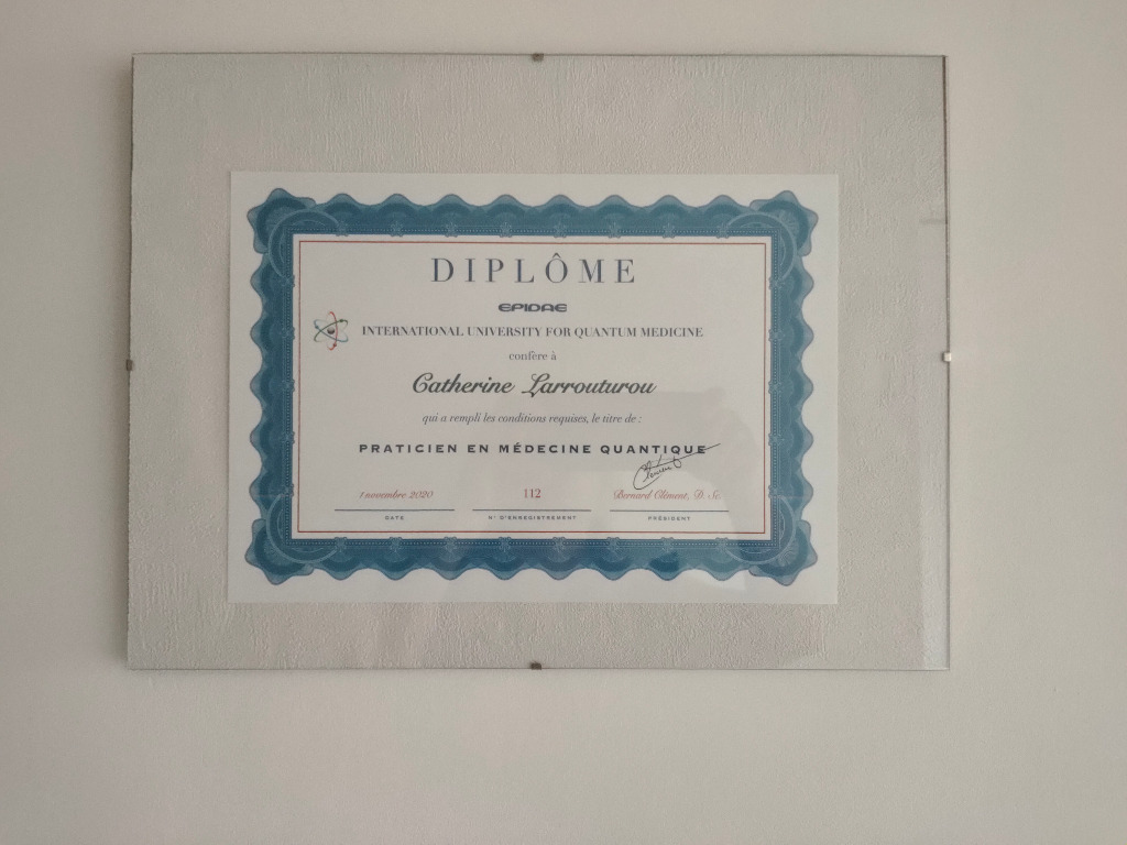 photo diplome Catherine Kieffer - Larrouturou