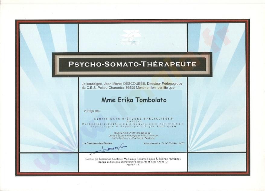 photo diplome Erika Tombolato