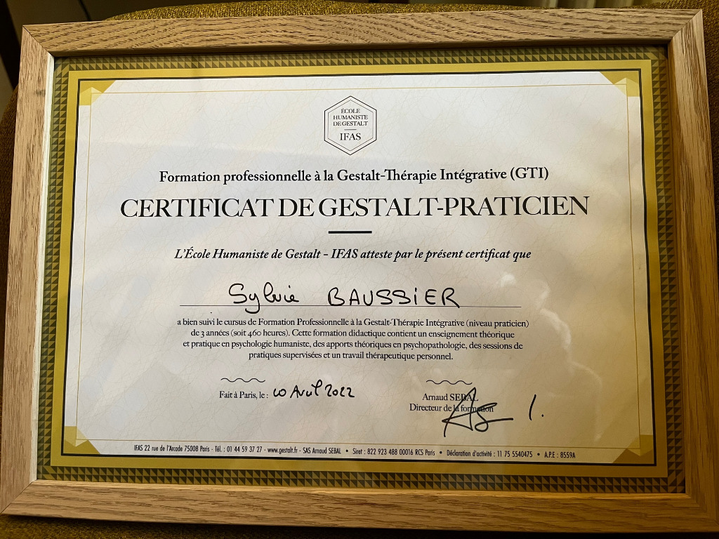 photo diplome Sylvie Baussier