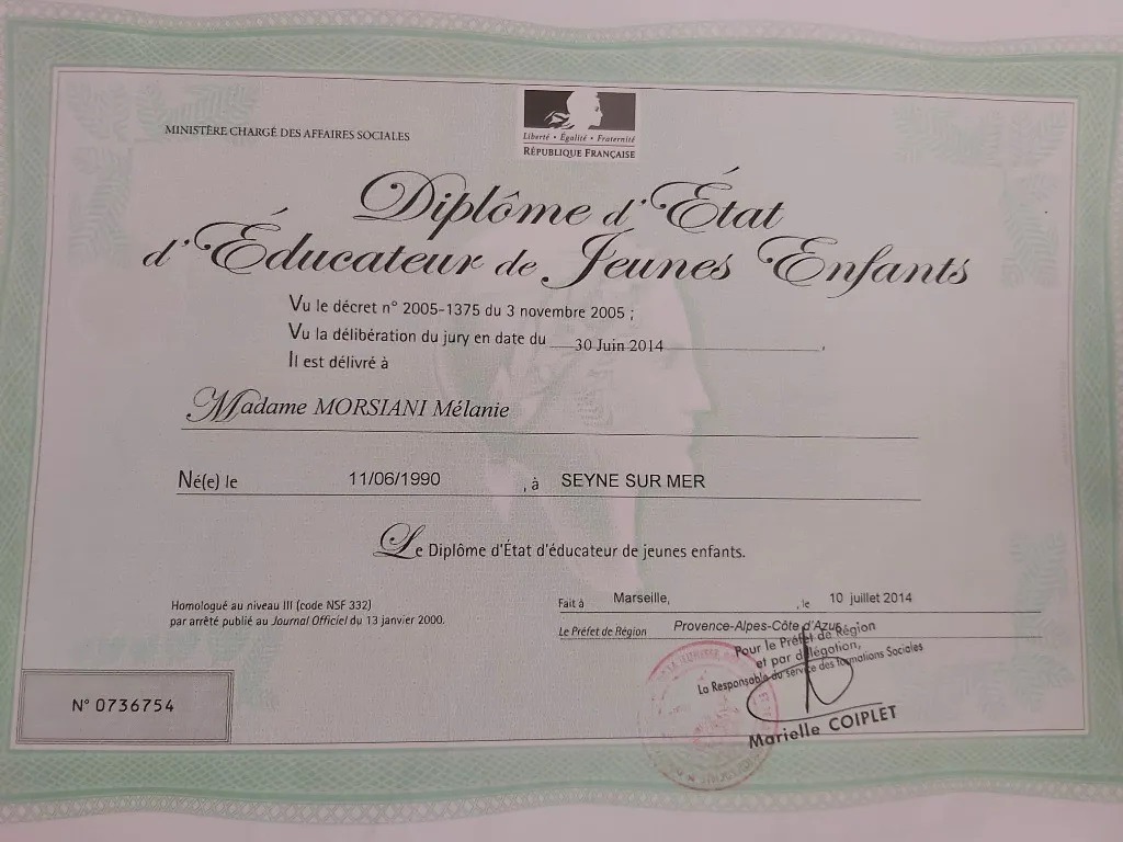 photo diplome Mélanie Zettor