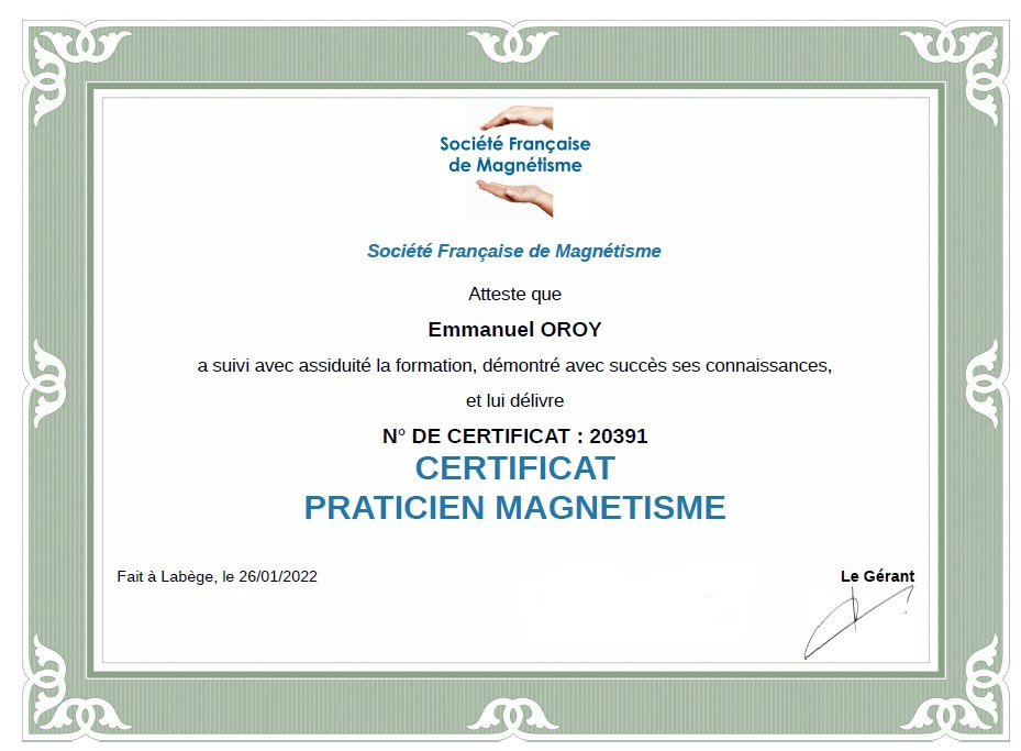 photo diplome Oroy Emmanuel