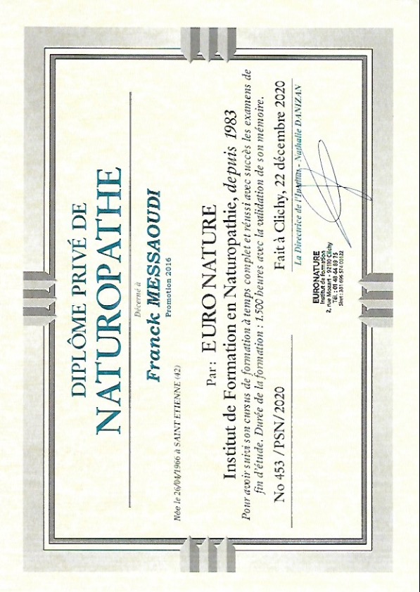 photo diplome Franck Humeau-Messaoudi