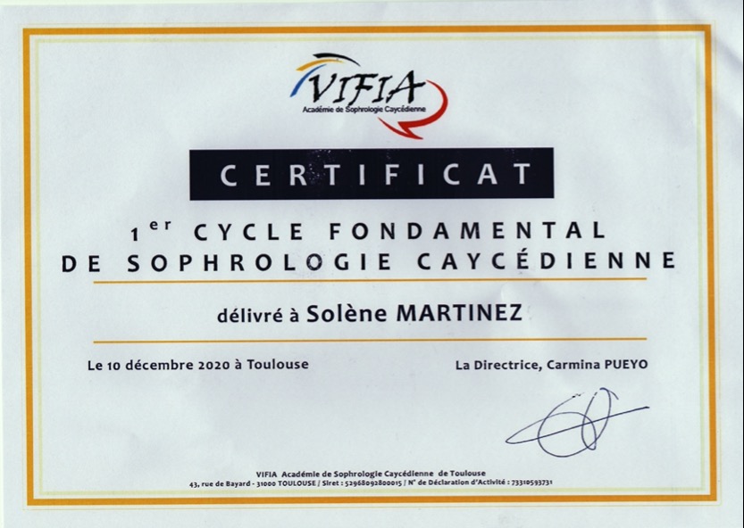 photo diplome Solène Martinez