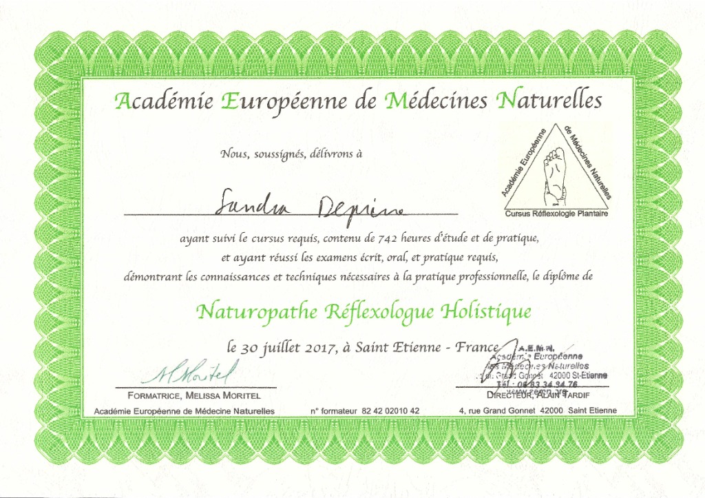 photo diplome Sandra Depierre