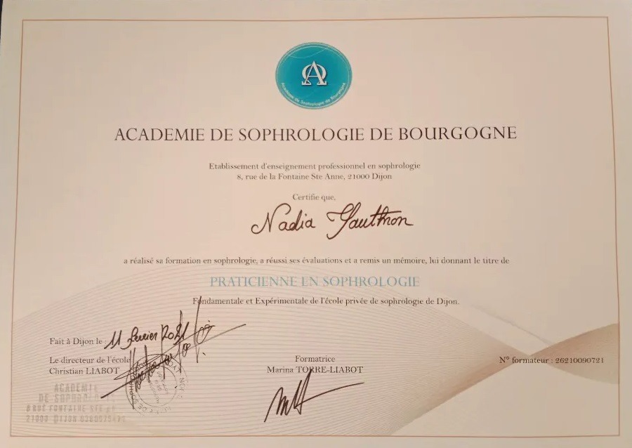 photo diplome Nadia Gauthron