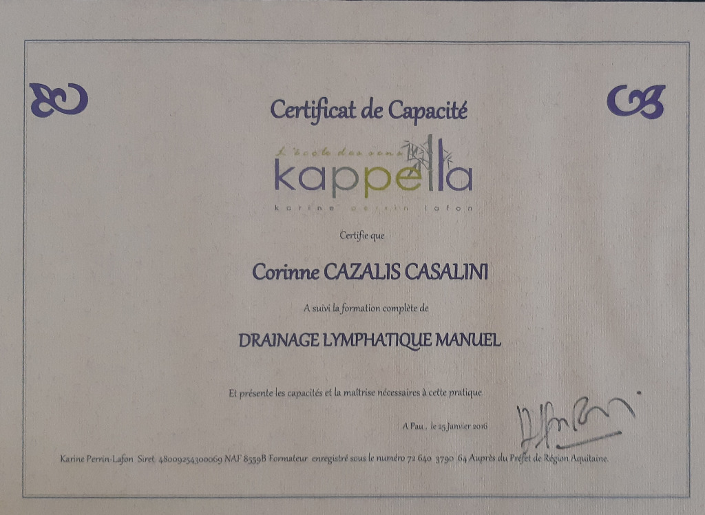 photo diplome Corinne Cazalis pyren’ & sens