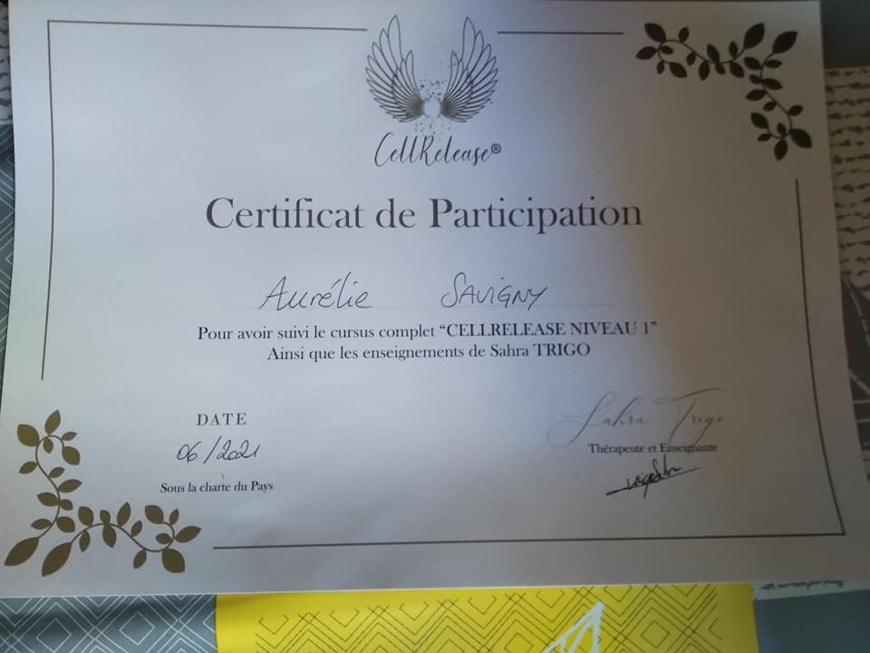 photo diplome Aurélie SAVIGNY Doula