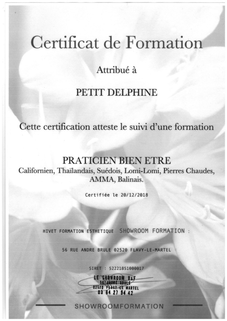 photo diplome Douce Parenthèse 80