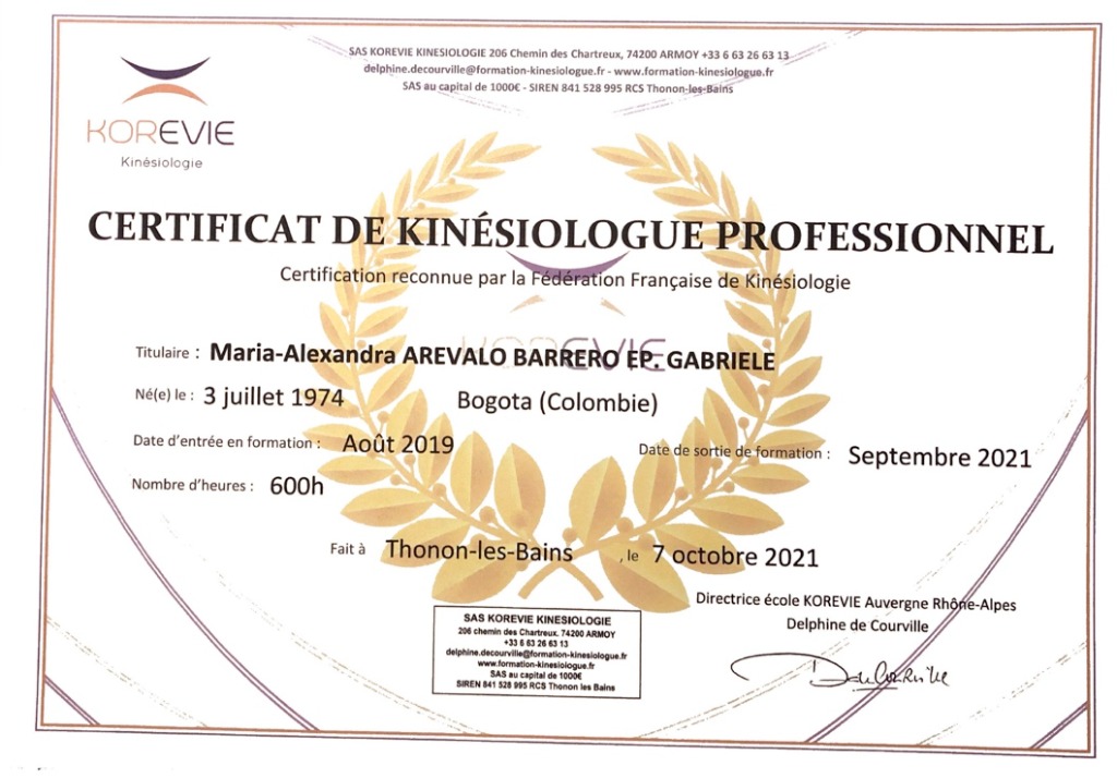 photo activite Maria Alexandra AREVALO-GABRIELE