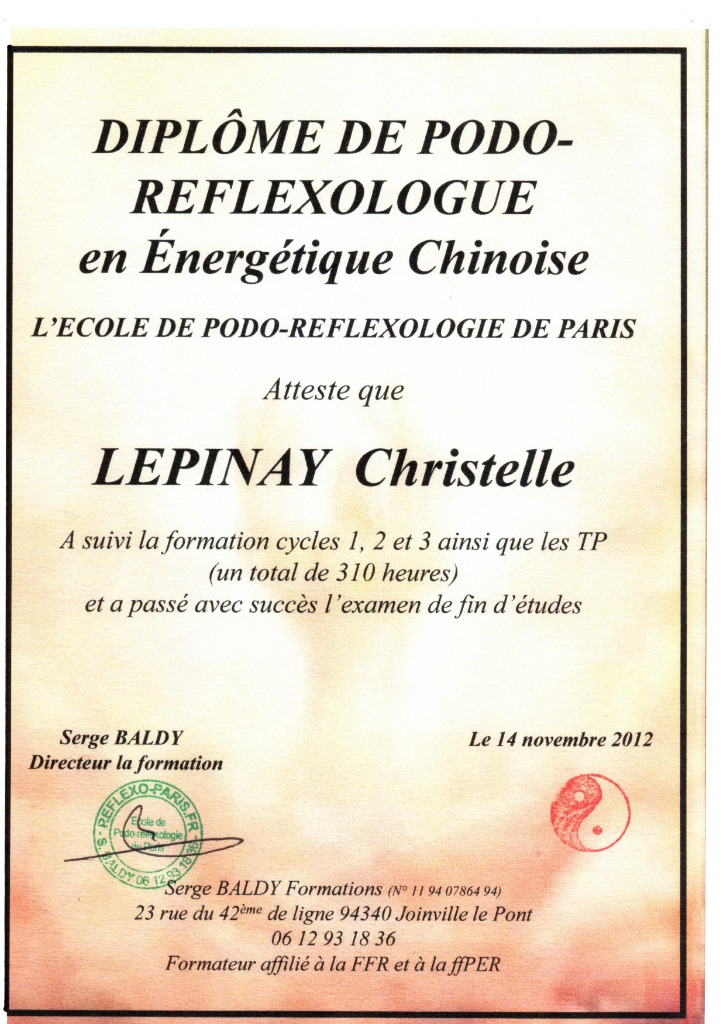 photo diplome Christelle Lépinay