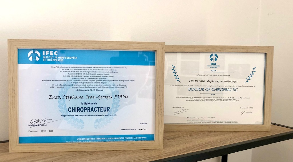 photo diplome Enzo Pibou D.C
