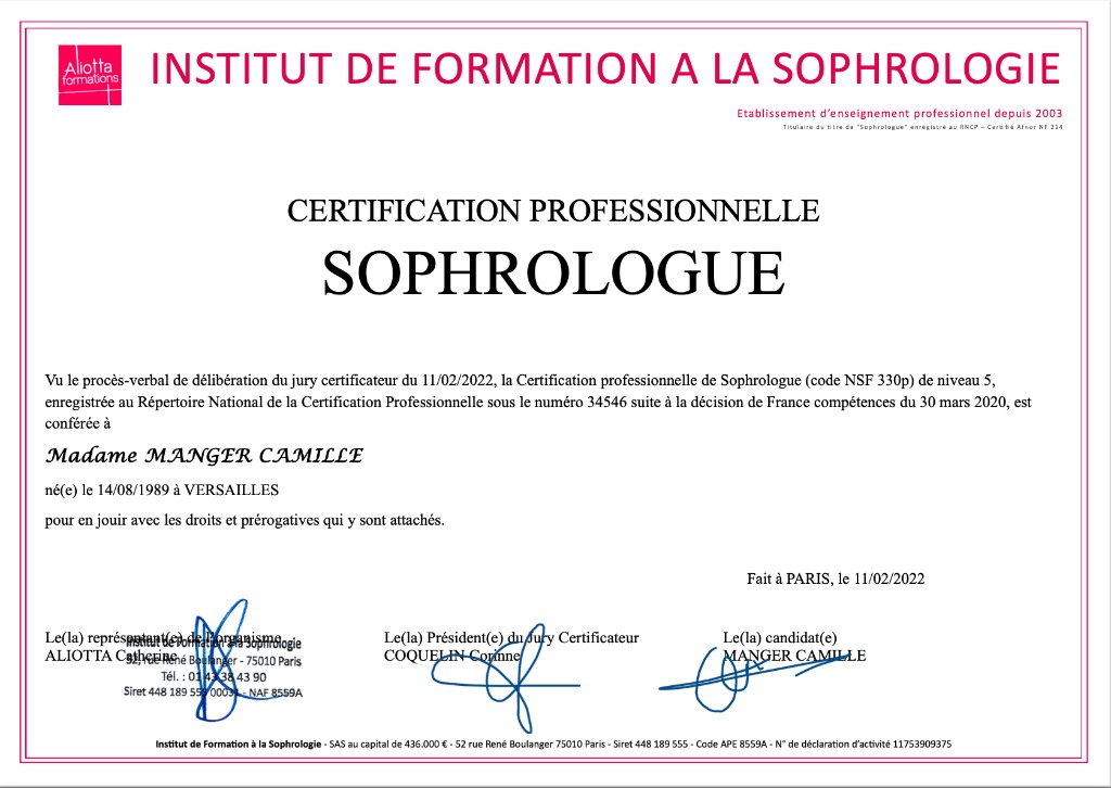 photo diplome Camille Manger