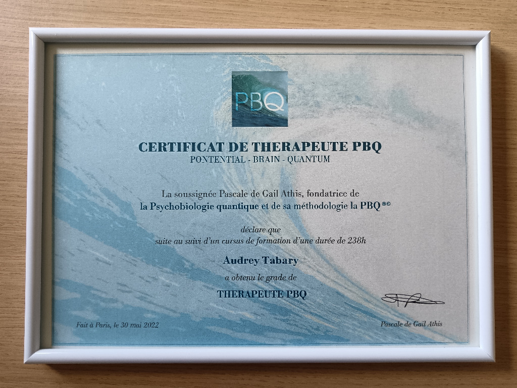 photo diplome Audrey Tabary - Ally et Vous