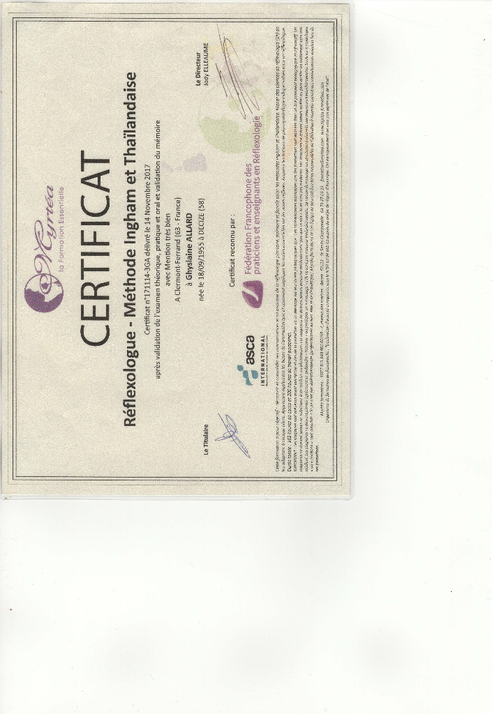 photo diplome Ghyslaine Allard 