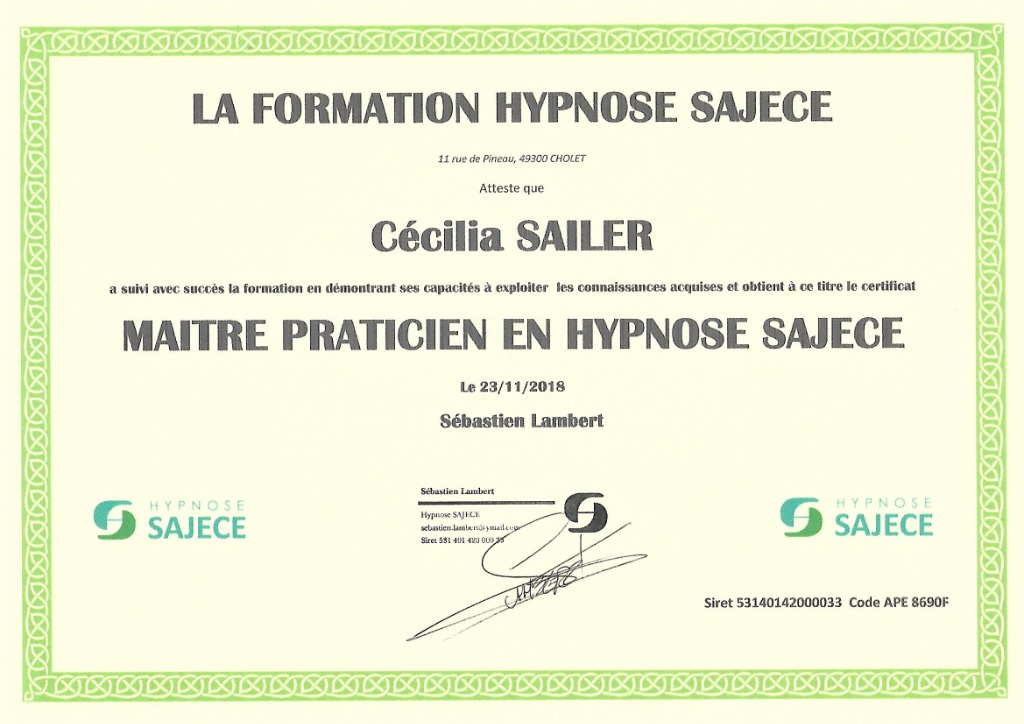 photo diplome SAILER Cécilia