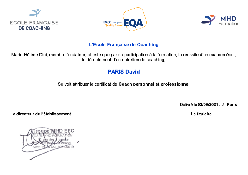 photo diplome Équi’LIBRE