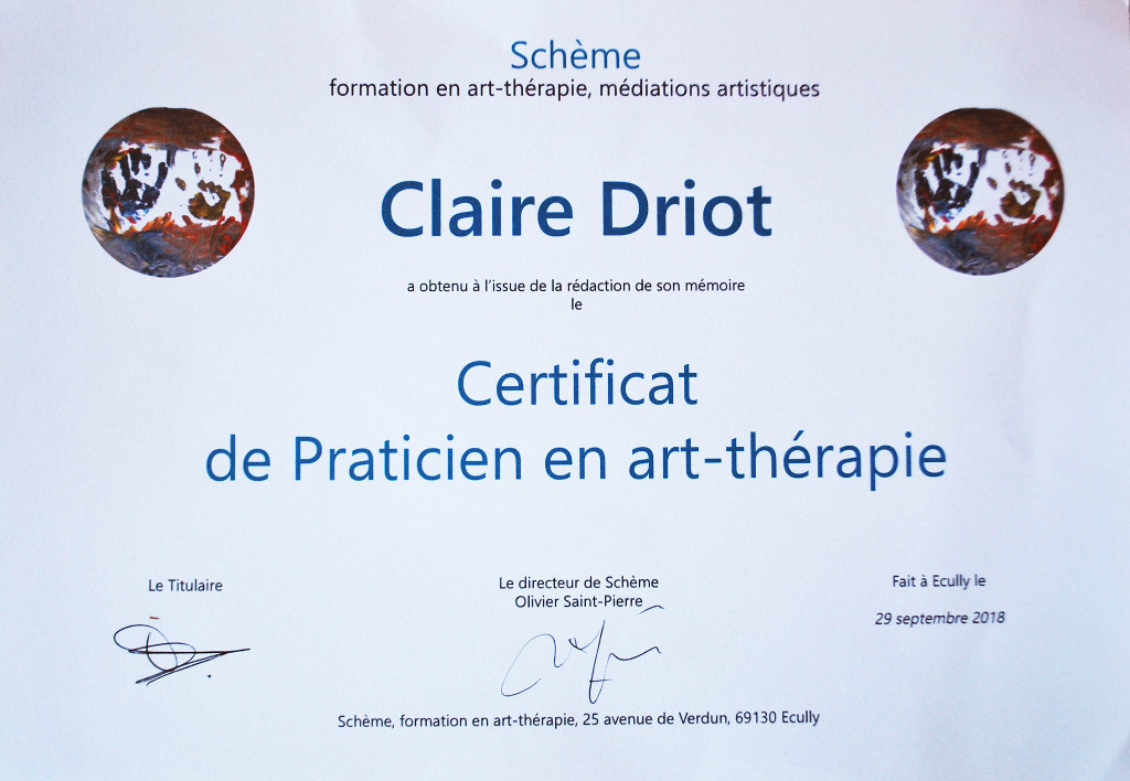 photo diplome Claire Driot