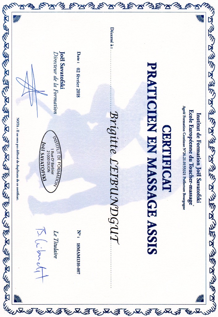 photo diplome Looslo-massages