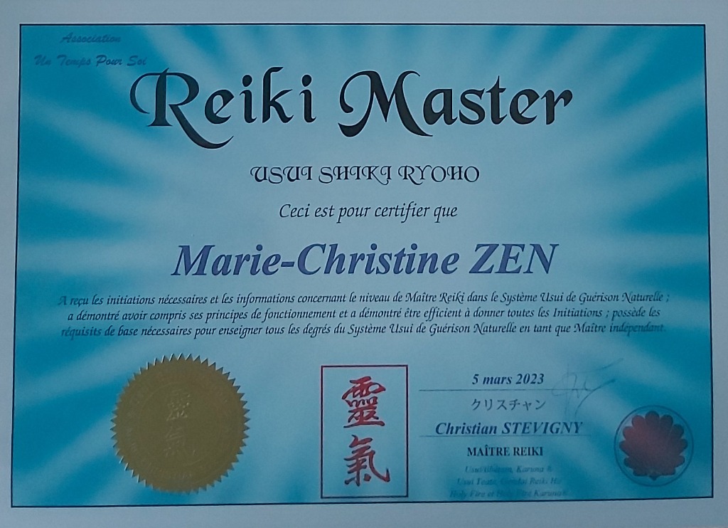 photo diplome Marie-Christine ZEN