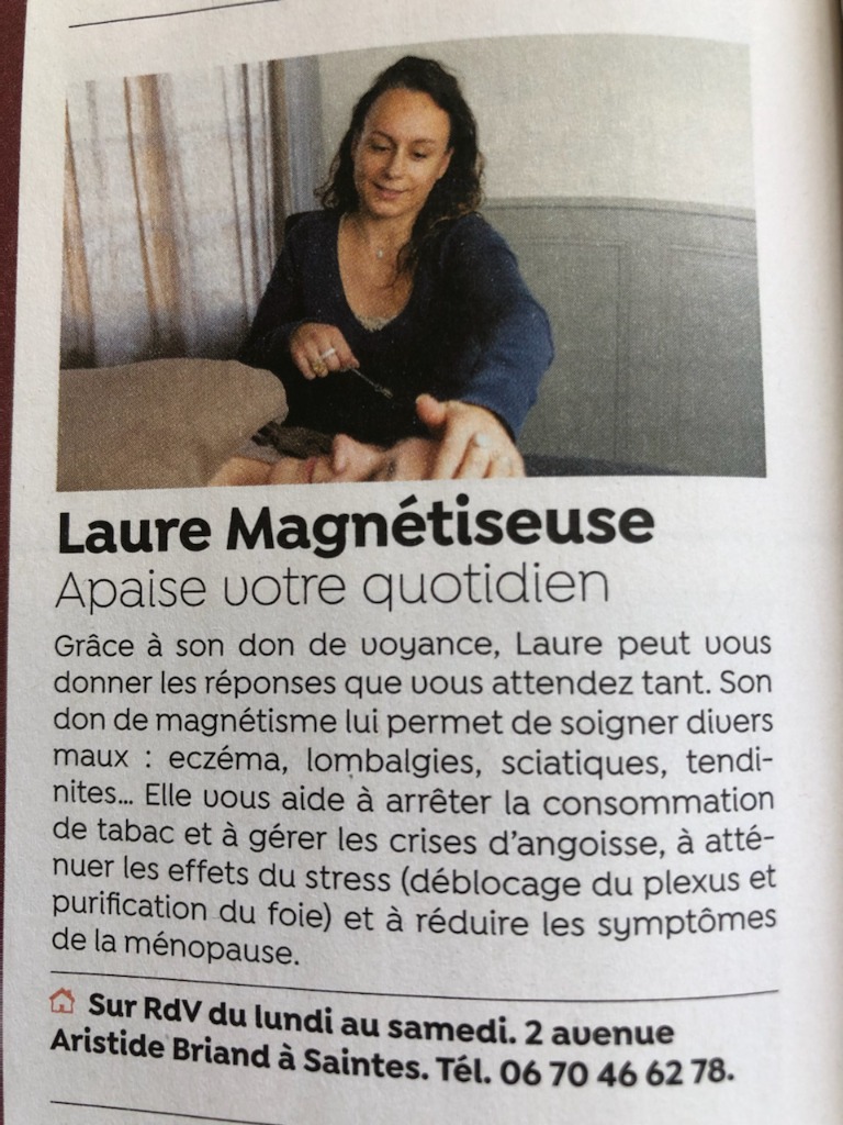 photo activite Laure Chardonneau Magnétiseur